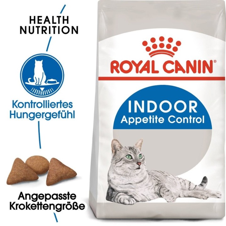 ROYAL CANIN INDOOR Appetite Control Trockenfutter für übergewichtige Wohnungskatzen 400 g
