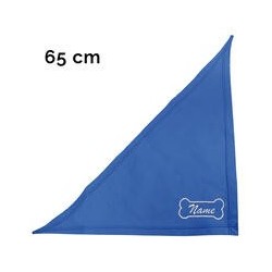 Schecker - Besticktes Halstuch Knochen + Name [65cm - Royalblau]