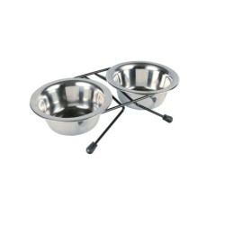 TRIXIE Ständer und 2 Schalen 2 x 1,8l