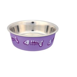 TRIXIE Metallschale mit Motiv, rutschfest 0,3 l / 12 cm
