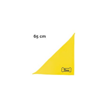 Schecker - Besticktes Halstuch Knochen + Name [65cm - Gelb]