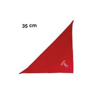 Schecker - Besticktes Weihnachts-Halstuch Schneemann + Name [35cm - Rot]