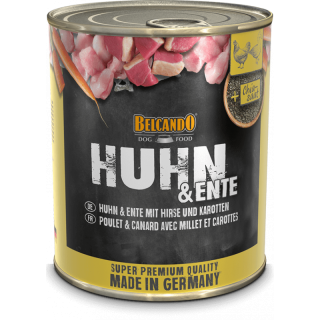 BELCANDO HUHN &amp, ENTE MIT HIRSE &amp, KAROTTEN 800 g