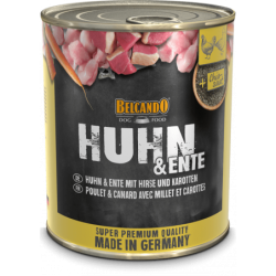 BELCANDO HUHN &amp, ENTE MIT HIRSE &amp, KAROTTEN 800 g