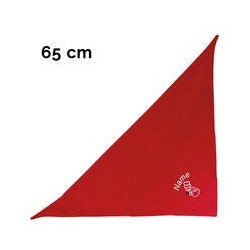 Schecker - Besticktes Weihnachts-Halstuch Schneemann + Name [65cm - Rot]