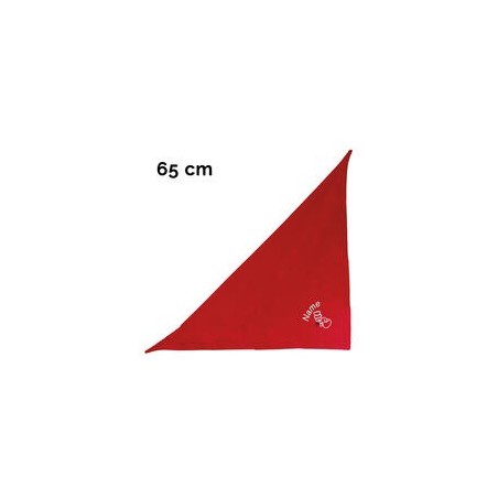 Schecker - Besticktes Weihnachts-Halstuch Schneemann + Name [65cm - Rot]