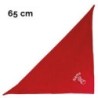Schecker - Besticktes Weihnachts-Halstuch Schneemann + Name [65cm - Rot]