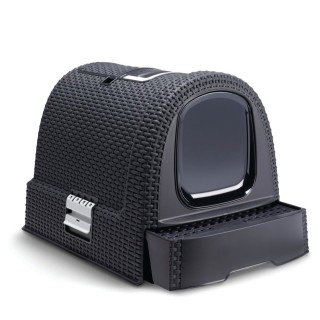 CURVER Katzentoilette 38,5 x 40 x 51 cm grau Rattan