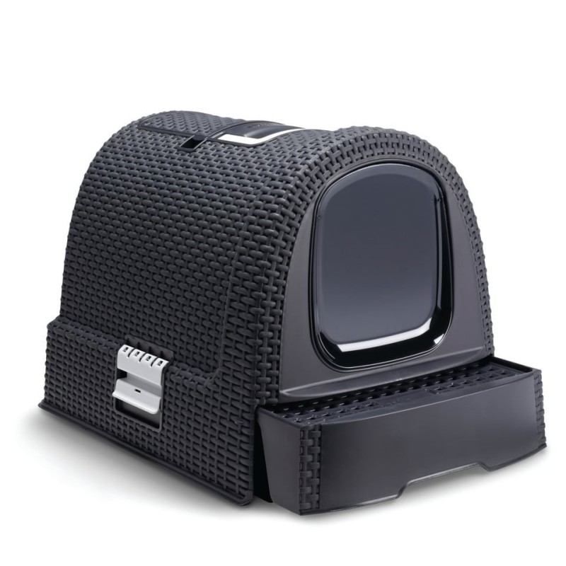 CURVER Katzentoilette 38,5 x 40 x 51 cm grau Rattan