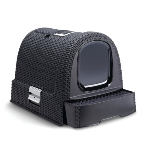 CURVER Katzentoilette 38,5 x 40 x 51 cm grau Rattan