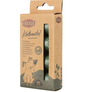 TRIXIE Hundekotbeutel, kompostierbar 4 Rollen à 10 Btl.