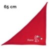 Schecker - Besticktes Weihnachts-Halstuch Weihnachtshund + Name [65cm - Rot]