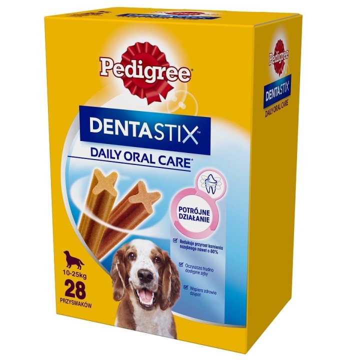 PEDIGREE DentaStix (mittlere Rassen) Zahnsnack für Hunde 28 Stück 4x180g