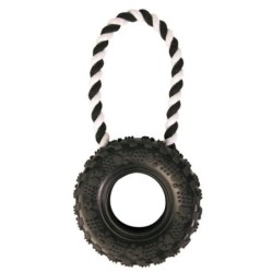 TRIXIE Reifen am Tau, Naturgummi ø 15 cm/31 cm