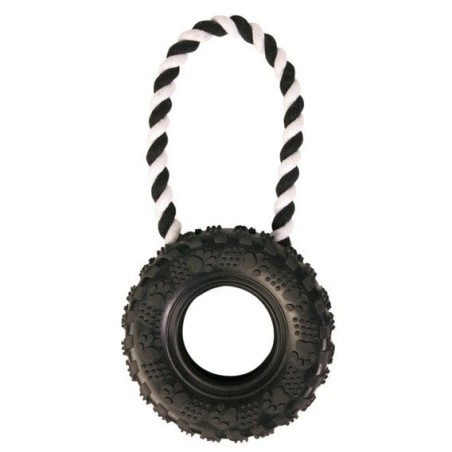 TRIXIE Reifen am Tau, Naturgummi ø 15 cm/31 cm