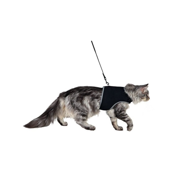 TRIXIE Softgeschirr mit Leine 36–54 cm