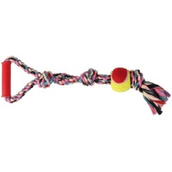 TRIXIE Spieltau mit Tennisball ø 6 cm/50 cm