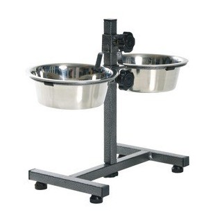 TRIXIE Verstellbarer Ständer mit 2X1,8 l Schalen