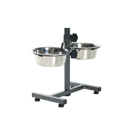 TRIXIE Verstellbarer Ständer mit 2X1,8 l Schalen