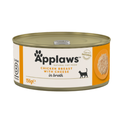 APPLAWS Cat Adult Chicken Breast with Cheese in Broth 156 g Hähnchenbrust mit Käse in Brühe