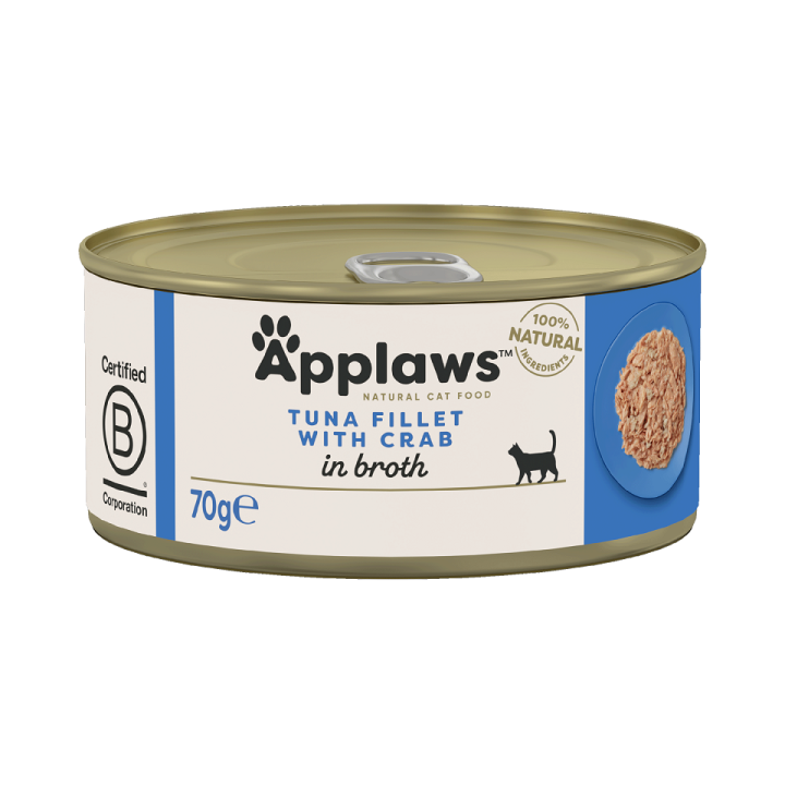 APPLAWS Cat Adult Tuna with Crab in Broth 70g Thunfisch und Krabben in Brühe