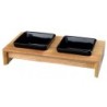 TRIXIE Napf-Set, Keramik/Holz 2 × 200 ml