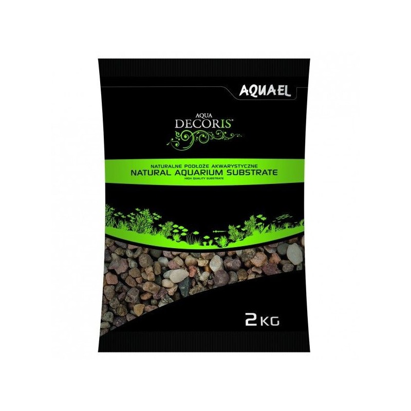 AQUAEL Mehrfarbiger Naturkies 5-10 mm 2kg