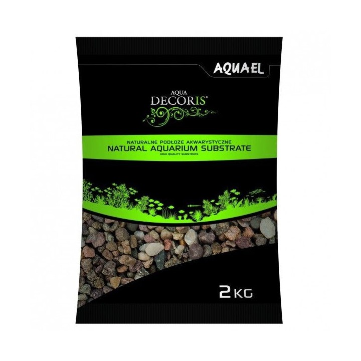 AQUAEL Mehrfarbiger Naturkies 5-10 mm 2kg
