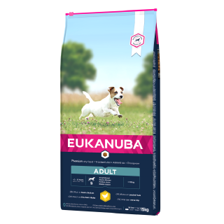 EUKANUBA Active Adult Small Breed Hunde mit frischem Huhn 15 kg
