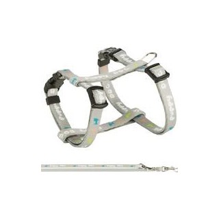 Trixie - Welpengeschirr mit Leine, Set [hellgrau]