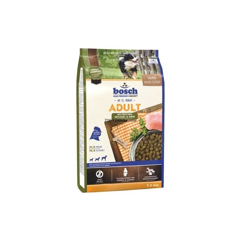 BOSCH Adult mit frischem Geflügel &amp, Hirse 3 kg