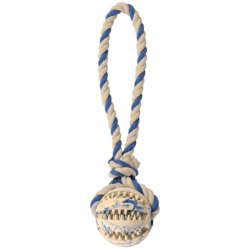 TRIXIE Spieltau mit Ball, Naturgummi ø 7 cm/24 cm