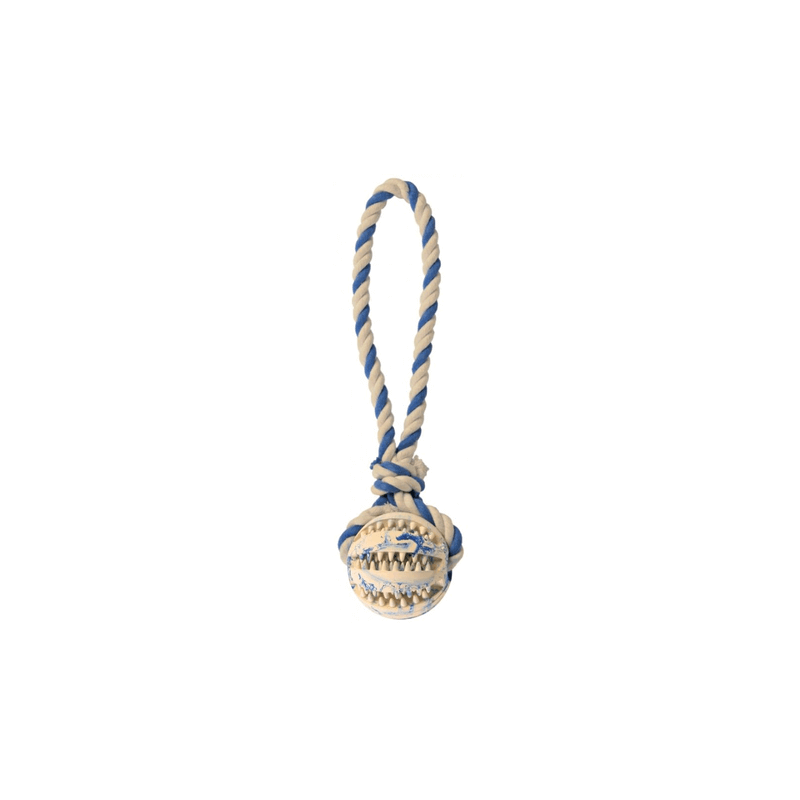TRIXIE Spieltau mit Ball, Naturgummi ø 7 cm/24 cm