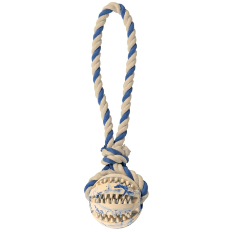 TRIXIE Spieltau mit Ball, Naturgummi ø 7 cm/24 cm