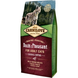 CARNILOVE Cat Hairball Control Duck &amp, Pheasant 6 kg