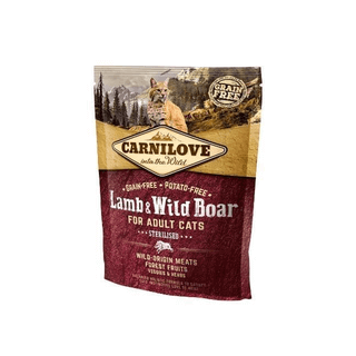 CARNILOVE Cat Adult Sterilised Lamb &amp, Wild Boar 400 g