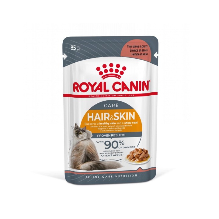 ROYAL CANIN Hair&amp,Skin in Soße, Nassfutter in Soße für ausgewachsene Katzen
