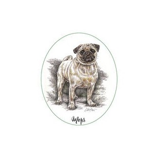 Marlies Esser Kolorierte Rasse-Aufkleber