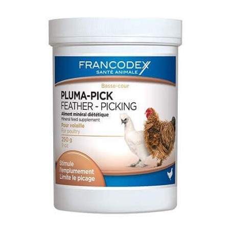 FRANCODEX Pluma-Pick Präparat für ein ausgewogenes Wachstum von Geflügelfedern 400g
