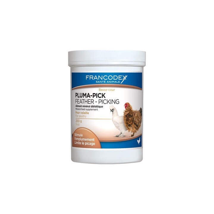 FRANCODEX Pluma-Pick Präparat für ein ausgewogenes Wachstum von Geflügelfedern 400g