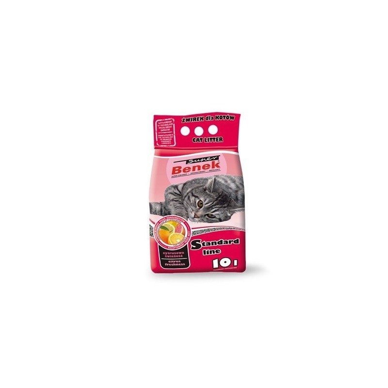 BENEK Super Katzenstreu Citrus Freshness 10 L