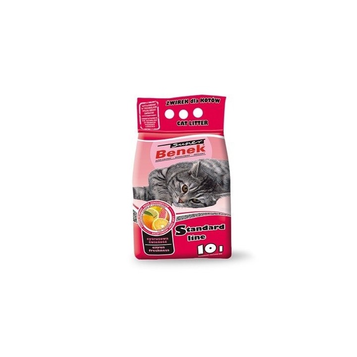 BENEK Super Katzenstreu Citrus Freshness 10 L