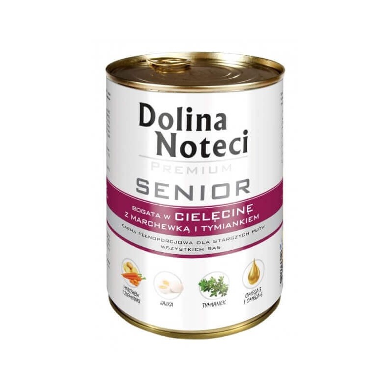 DOLINA NOTECI Premium Senior reich an Kalbfleisch, Karotten und Thymian 400g
