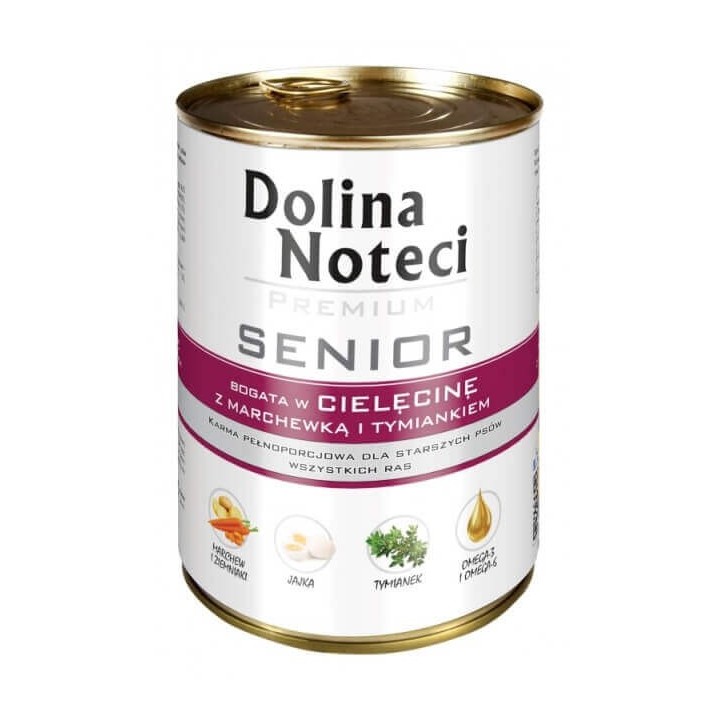 DOLINA NOTECI Premium Senior reich an Kalbfleisch, Karotten und Thymian 400g