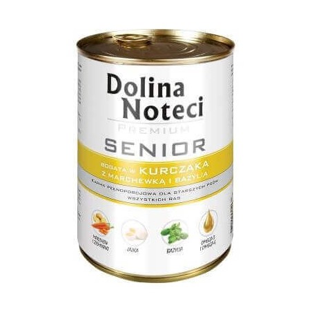 DOLINA NOTECI Premium Senior Huhn mit Karotten und Basilikum 400g