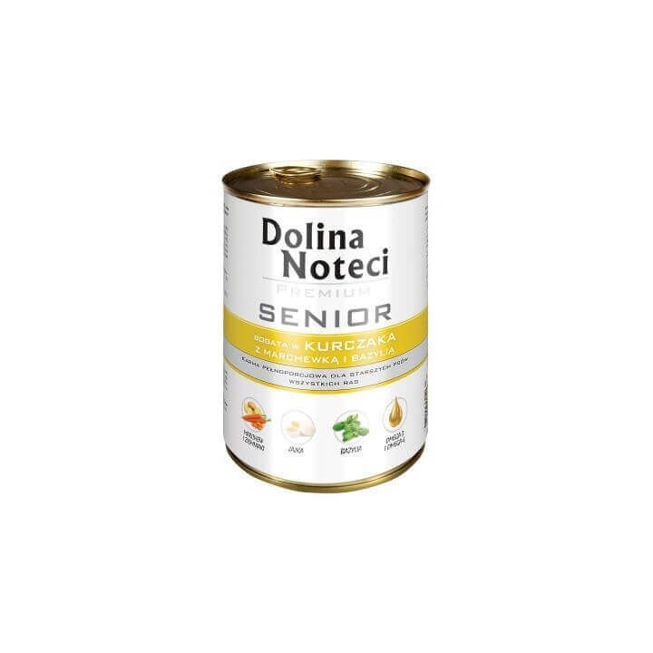 DOLINA NOTECI Premium Senior Huhn mit Karotten und Basilikum 400g