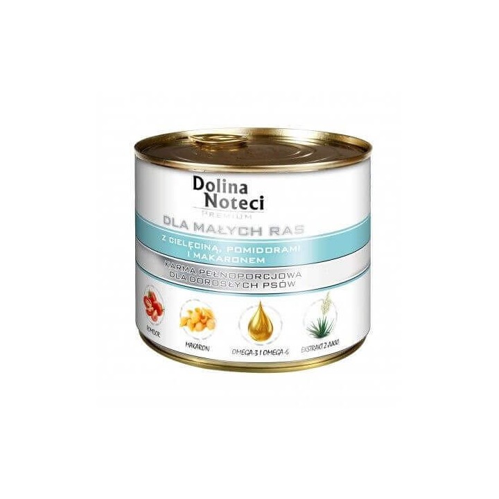 DOLINA NOTECI Premium kleine Rennen mit Kalbfleisch, Tomaten und Nudeln 185g