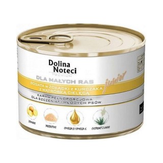 DOLINA NOTECI für Hunde kleiner Rassen JUNIOR reich an Hühnermägen mit Kalbsleber 185g