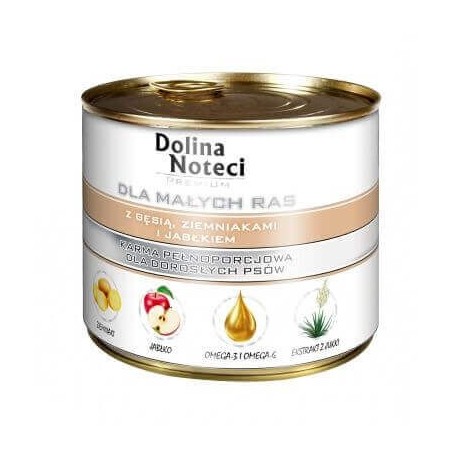 DOLINA NOTECI Premium kleine Rennen mit Gans, Kartoffeln und Apfel 185g
