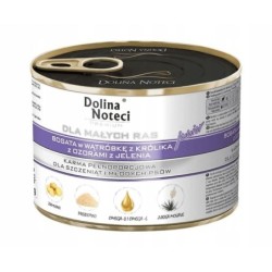 DOLINA NOTECI Premium für Hunde kleiner Rassen JUNIOR reich an Kaninchenleber mit Hirschzungen 185g